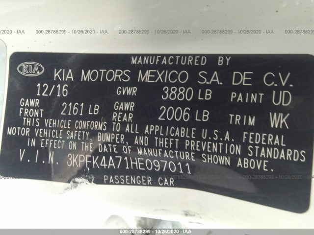 Photo 8 VIN: 3KPFK4A71HE097011 - KIA FORTE 