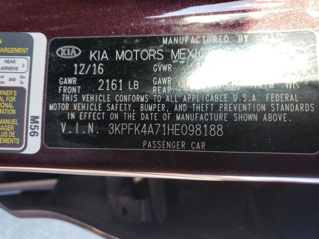 Photo 9 VIN: 3KPFK4A71HE098188 - KIA FORTE LX 