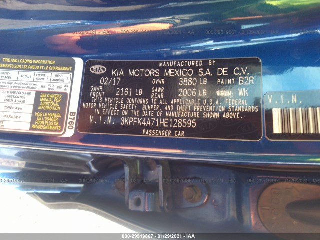 Photo 8 VIN: 3KPFK4A71HE128595 - KIA FORTE 