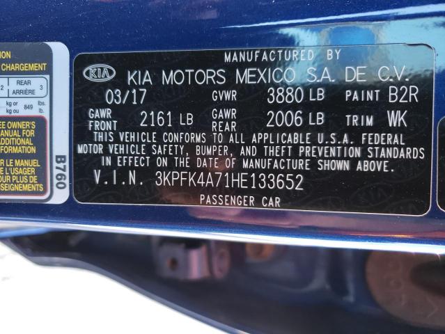 Photo 9 VIN: 3KPFK4A71HE133652 - KIA FORTE LX 