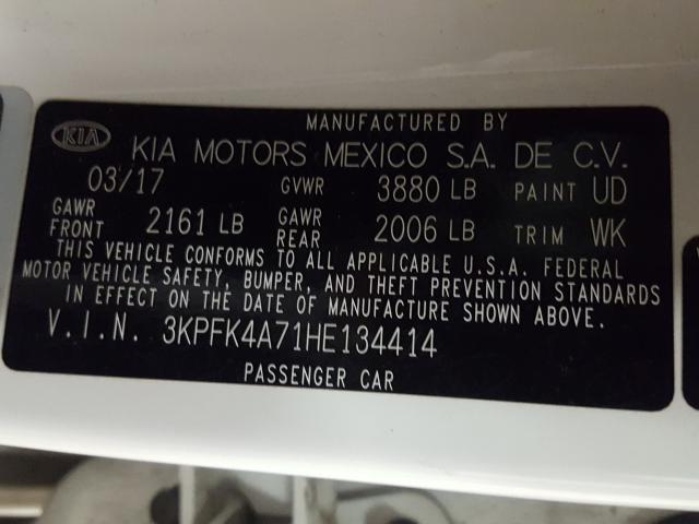 Photo 9 VIN: 3KPFK4A71HE134414 - KIA FORTE 