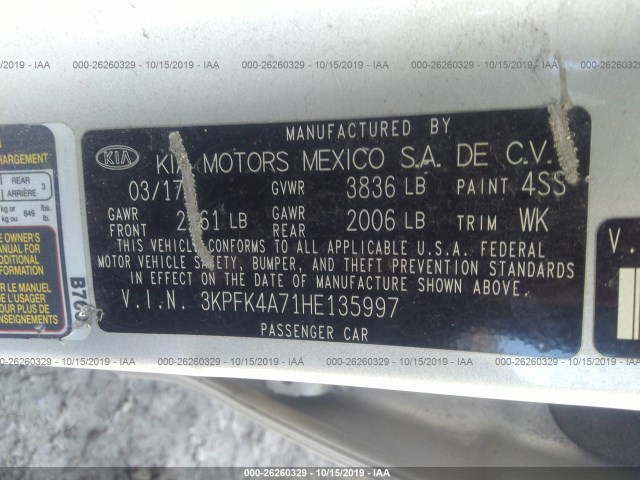 Photo 8 VIN: 3KPFK4A71HE135997 - KIA FORTE 