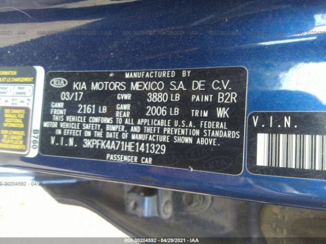 Photo 8 VIN: 3KPFK4A71HE141329 - KIA FORTE 