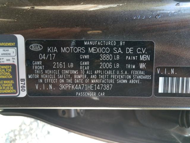 Photo 9 VIN: 3KPFK4A71HE147387 - KIA FORTE LX 