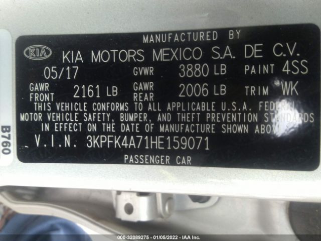 Photo 8 VIN: 3KPFK4A71HE159071 - KIA FORTE 