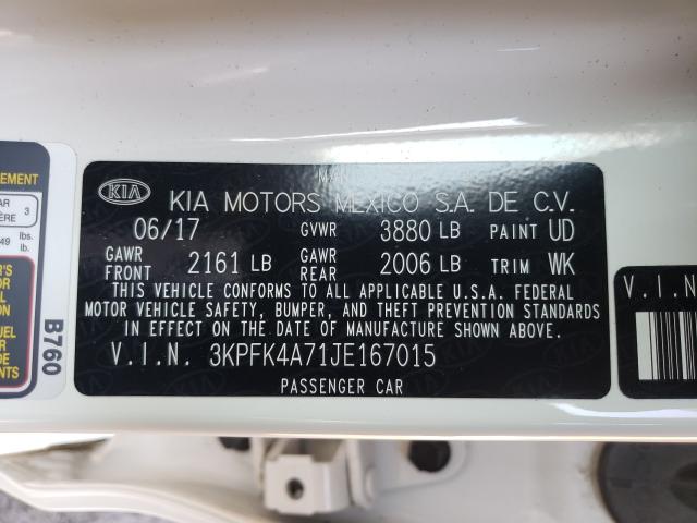 Photo 9 VIN: 3KPFK4A71JE167015 - KIA FORTE 