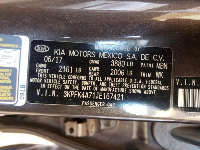 Photo 9 VIN: 3KPFK4A71JE167421 - KIA FORTE 