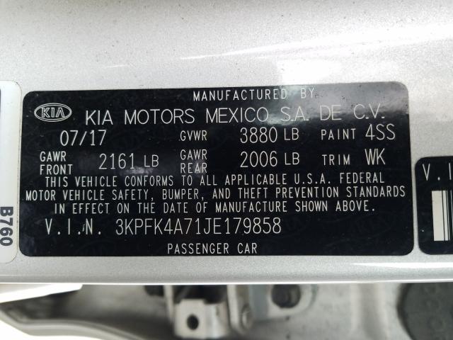 Photo 9 VIN: 3KPFK4A71JE179858 - KIA FORTE LX 