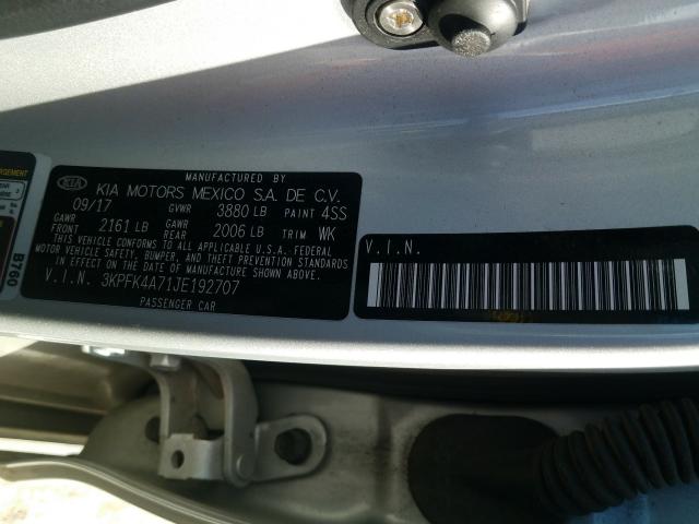 Photo 9 VIN: 3KPFK4A71JE192707 - KIA FORTE LX 