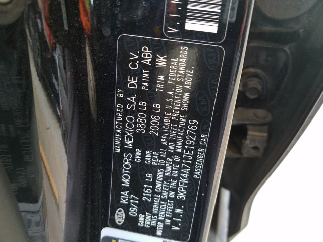 Photo 9 VIN: 3KPFK4A71JE192769 - KIA FORTE LX 