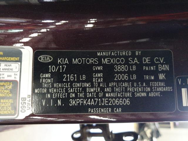 Photo 9 VIN: 3KPFK4A71JE206606 - KIA FORTE 