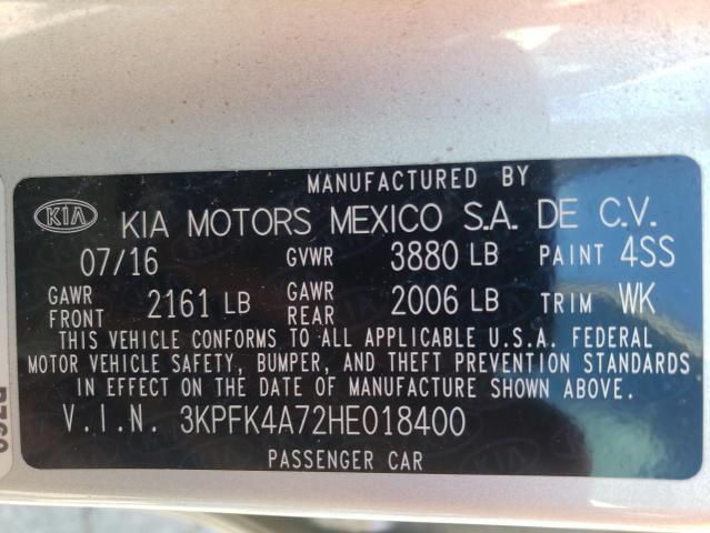 Photo 9 VIN: 3KPFK4A72HE018400 - KIA FORTE LX 