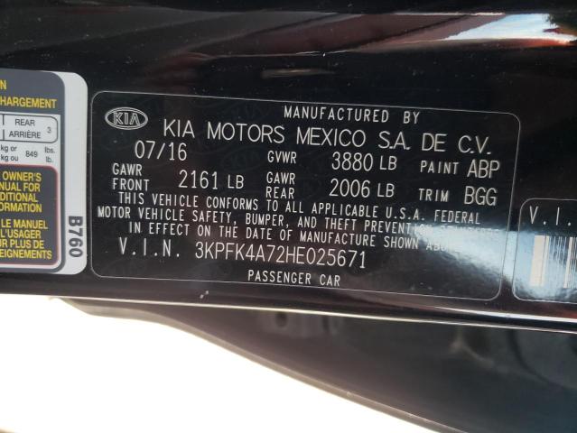 Photo 9 VIN: 3KPFK4A72HE025671 - KIA FORTE LX 