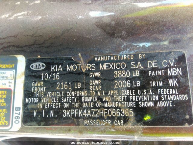 Photo 8 VIN: 3KPFK4A72HE066365 - KIA FORTE 