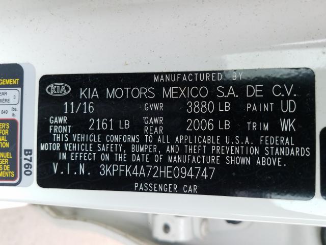 Photo 9 VIN: 3KPFK4A72HE094747 - KIA FORTE LX 