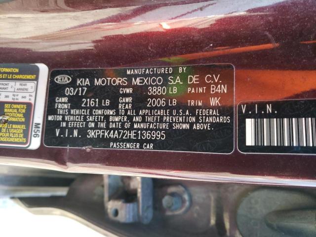 Photo 9 VIN: 3KPFK4A72HE136995 - KIA FORTE LX 