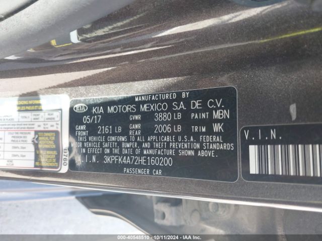 Photo 8 VIN: 3KPFK4A72HE160200 - KIA FORTE 