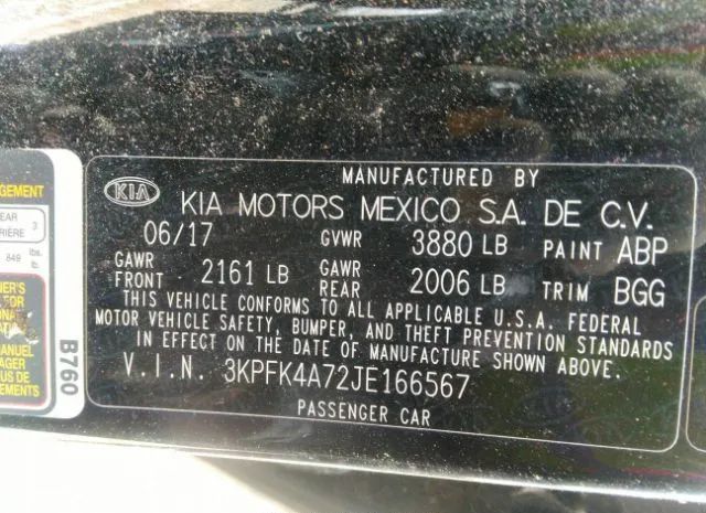 Photo 8 VIN: 3KPFK4A72JE166567 - KIA FORTE 