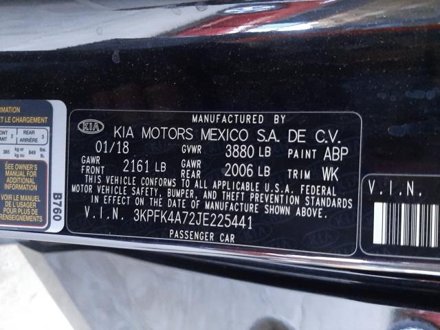 Photo 9 VIN: 3KPFK4A72JE225441 - KIA FORTE LX 