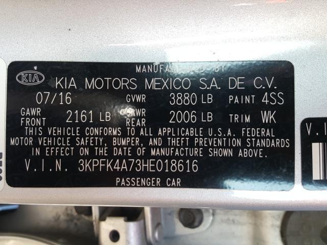 Photo 9 VIN: 3KPFK4A73HE018616 - KIA FORTE LX 