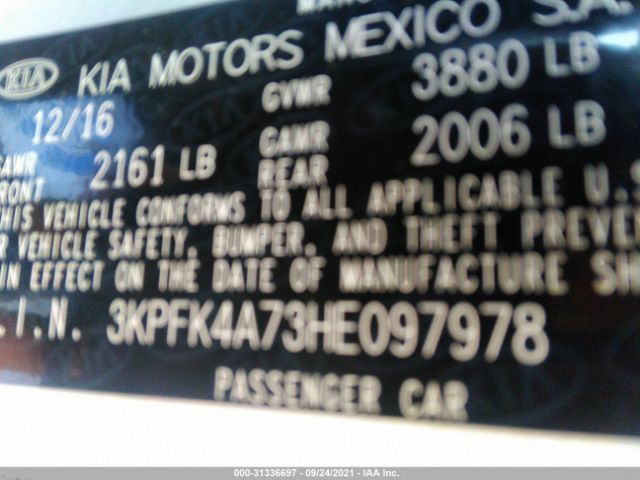 Photo 8 VIN: 3KPFK4A73HE097978 - KIA FORTE 