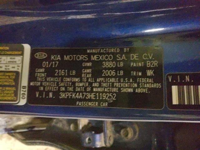 Photo 9 VIN: 3KPFK4A73HE119252 - KIA FORTE LX 