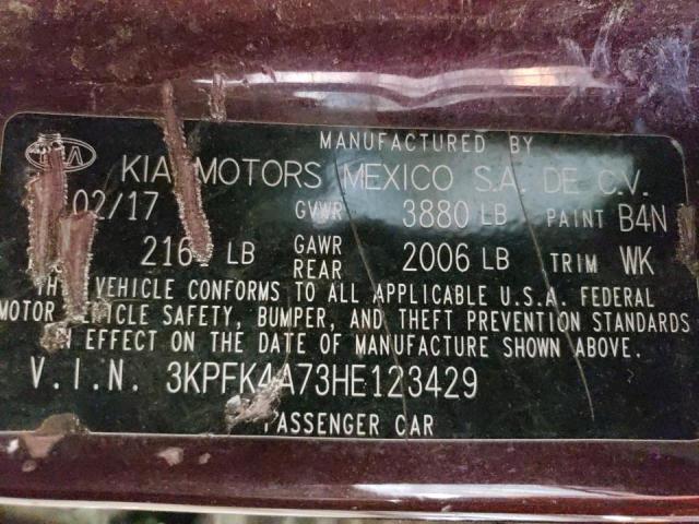 Photo 9 VIN: 3KPFK4A73HE123429 - KIA FORTE LX 