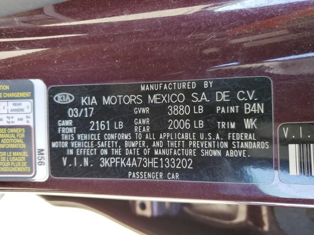 Photo 11 VIN: 3KPFK4A73HE133202 - KIA FORTE LX 