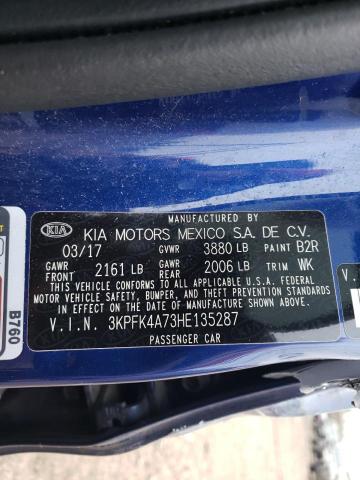 Photo 11 VIN: 3KPFK4A73HE135287 - KIA FORTE 