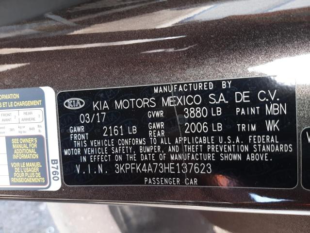 Photo 12 VIN: 3KPFK4A73HE137623 - KIA FORTE LX 