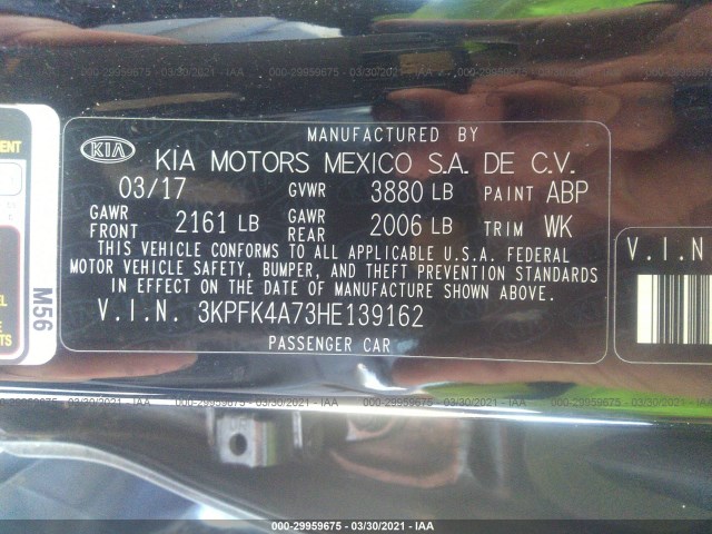 Photo 8 VIN: 3KPFK4A73HE139162 - KIA FORTE 