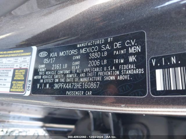 Photo 8 VIN: 3KPFK4A73HE160867 - KIA FORTE 
