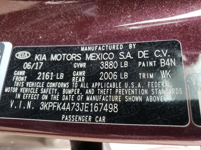 Photo 9 VIN: 3KPFK4A73JE167498 - KIA FORTE 