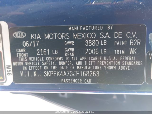 Photo 8 VIN: 3KPFK4A73JE168263 - KIA FORTE 