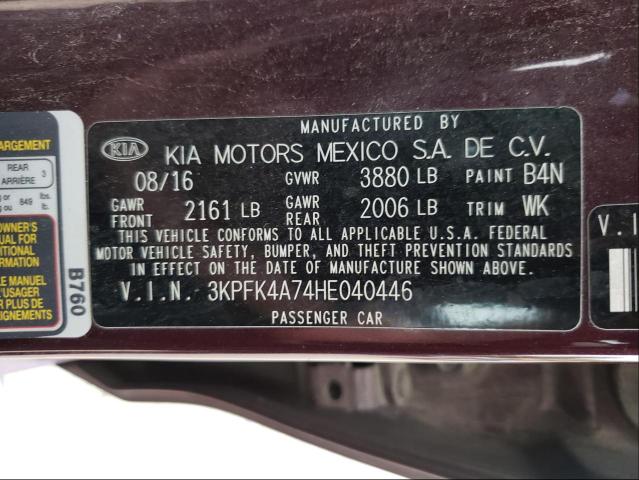 Photo 9 VIN: 3KPFK4A74HE040446 - KIA FORTE LX 