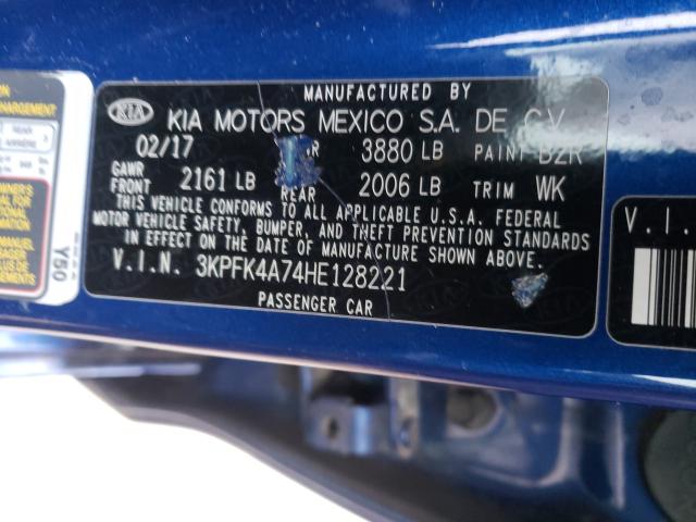 Photo 9 VIN: 3KPFK4A74HE128221 - KIA FORTE LX 