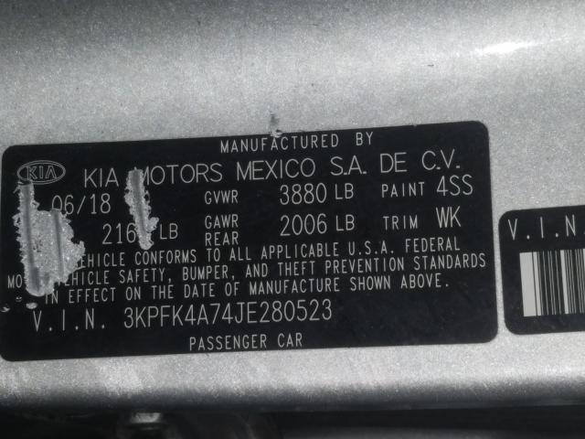 Photo 9 VIN: 3KPFK4A74JE280523 - KIA FORTE LX 