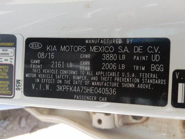 Photo 9 VIN: 3KPFK4A75HE040536 - KIA FORTE LX 