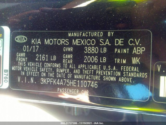 Photo 8 VIN: 3KPFK4A75HE110746 - KIA FORTE 