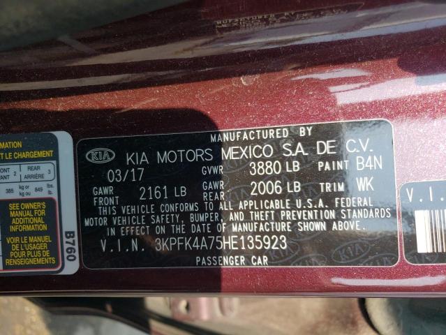 Photo 11 VIN: 3KPFK4A75HE135923 - KIA FORTE LX 