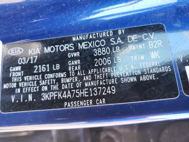 Photo 9 VIN: 3KPFK4A75HE137249 - KIA FORTE LX 