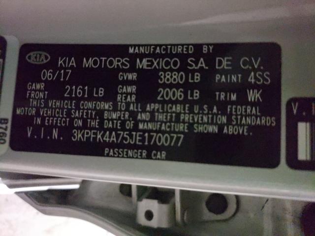 Photo 9 VIN: 3KPFK4A75JE170077 - KIA FORTE LX 