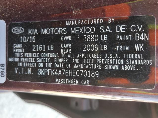 Photo 11 VIN: 3KPFK4A76HE070189 - KIA FORTE LX 