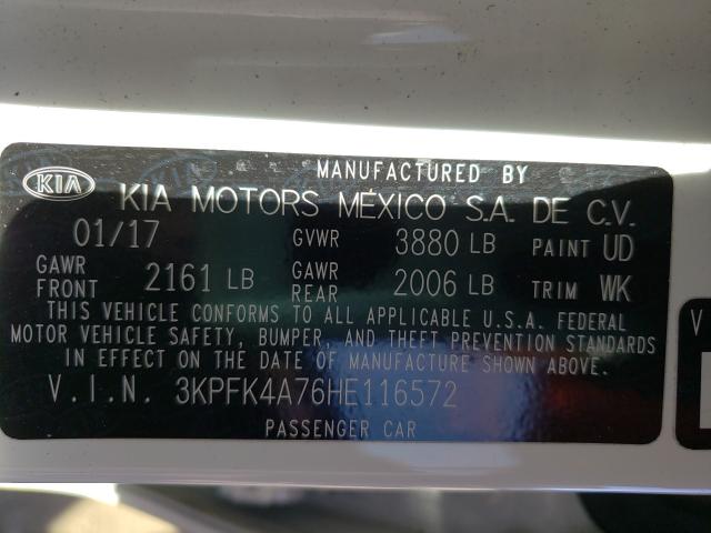 Photo 9 VIN: 3KPFK4A76HE116572 - KIA FORTE LX 