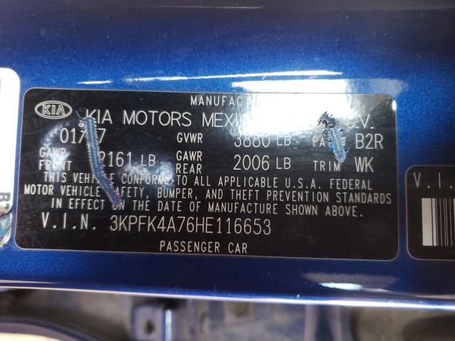 Photo 9 VIN: 3KPFK4A76HE116653 - KIA FORTE LX 