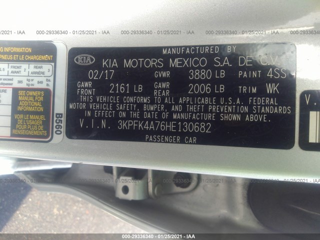 Photo 8 VIN: 3KPFK4A76HE130682 - KIA FORTE 