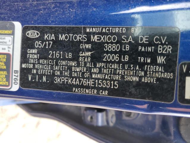 Photo 11 VIN: 3KPFK4A76HE153315 - KIA FORTE LX 