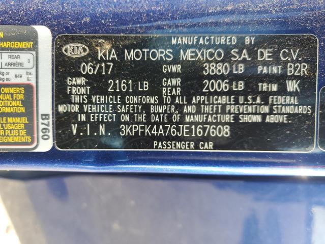 Photo 12 VIN: 3KPFK4A76JE167608 - KIA FORTE LX 