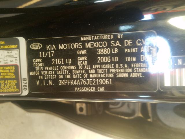 Photo 9 VIN: 3KPFK4A76JE219061 - KIA FORTE LX 