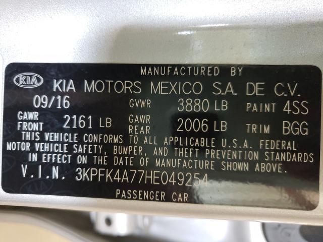 Photo 9 VIN: 3KPFK4A77HE049254 - KIA FORTE LX 